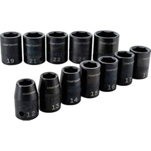 Craftsman 1/2 in. drive Metric 6 Point Shallow Socket Set 12 pc