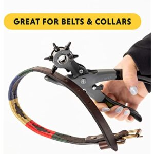 General Tools Leather Hole Punch Tool - 6 Multi-Hole Sizes for Leather, Rubber, & Plastic - Hobbies & Crafts 8.5 inches - Image 2