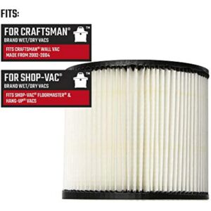 Craftsman 38752 Wet Dry Vac Replacement Filter for Wall Shop Vacuums (9-38752), White - Image 2