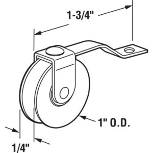 Prime-Line B 638 Screen Door Tension Spring with Roller, 1 inch Nylon, Metal Ind. (2-pack) - Image 2