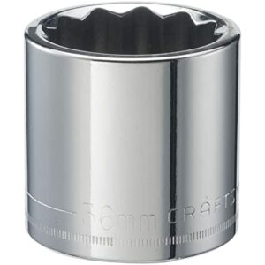 Craftsman 36 mm X 1/2 in. drive Metric 12 Point Standard Shallow Socket