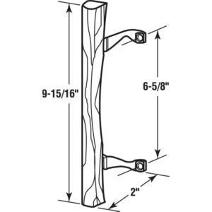 Prime-Line C 1034 Sliding Door Wood Pull with Chrome Plated Brackets and Fasteners, 6-5/8 inch, (single pack) - Image 2