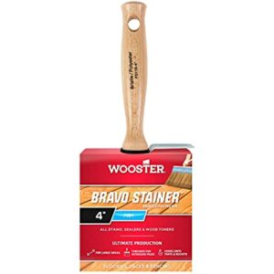 Wooster Bravo Stainer 4 in. Flat Paint Brush F5119-4