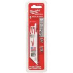 Milwaukee SAWZALL 4 in. Bi-Metal Double Duty Reciprocating Saw Blade 14 TPI 5 pk