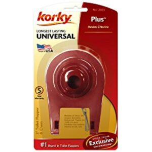 Korky 2001BP Universal Toilet Tank Flapper - Easy to Install - Long Lasting All Rubber Seal - Made in USA - Image 2