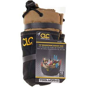 CLC Custom LeatherCraft 1148 Drawstring Bucket Bag, 18 Pocket , Black - Image 6