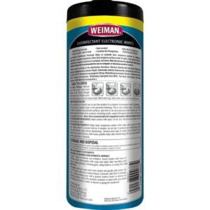 Weiman Disinfecting Electronic Cleaning Wipes For Keyboards, Tablets, E-readers, Smart Phones, Netbooks, and Touchscreens (30 Wipes) - Image 2
