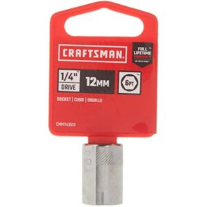 CRAFTSMAN Deep Socket, Metric, 1/4-Inch Drive, 12mm, 6-Point (CMMT43513) - Image 4