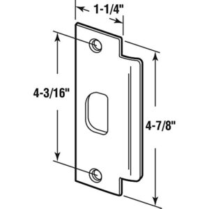 Prime-Line U 9428 Commercial Asa Door Strike, Brass Plated Steel - Image 2