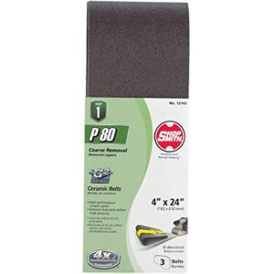 Shopsmith 24 in. L X 4 in. W Ceramic Sanding Belt 80 Grit Medium 3-Pack - Image 2