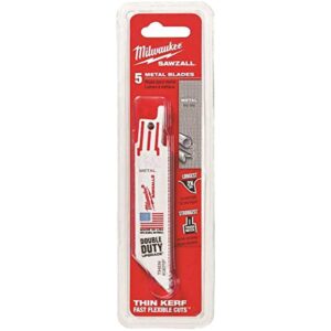 Milwaukee 6" 24 Tpi Sawzall Blade (5 Pack) - Image 2