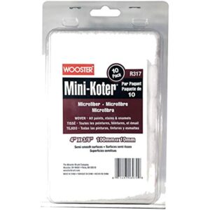 Wooster Brush Mini-Koter R317 4 Inch Mini Roller Microfiber 3/8 Inch Nap - 10 Pack