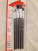 Linzer 5-Pc. Artist Paint Brush Set, 1/2" Flat