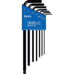 EKLIND 13607 Ball-Hex-L Key allen wrench - 7pc set Metric MM sizes 1.5-6 Long series