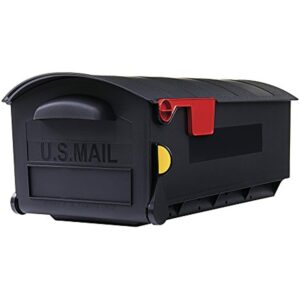 Gibraltar Mailboxes Patriot Classic Plastic Post Mount Black Mailbox