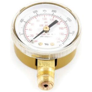 Forney 87729 Oxygen Gauge, Low Pressure, 2-Inch-by-1/4-Inch NPT, 0-200 PSI