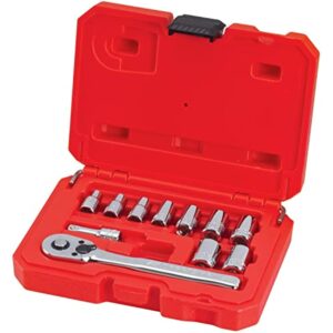 Craftsman 1/4 in. drive Metric 6 Point Socket and Ratchet Set 11 pc - Image 2