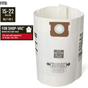 CRAFTSMAN CMXZVBE38772 General Purpose Wet/Dry Vac Dust Collection Bags for 15 to 22 Gallon Shop Vacuums, 3-Pack , White - Image 2