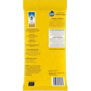 Pledge Multi-Surface Furniture Polish Wipes, Works on Wood, Granite, and Leather, Cleans and Protects, Lemon (24 Total Wipes) - Image 12
