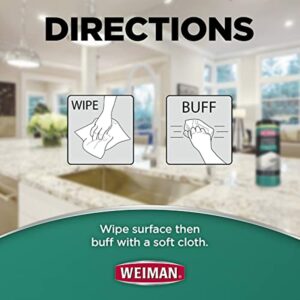 Weiman Granite Cleaner and Polish - 30 Wipes - For Granite Marble Soapstone Quartz Quartzite Slate Limestone Corian Laminate Tile Countertop and More - Image 4