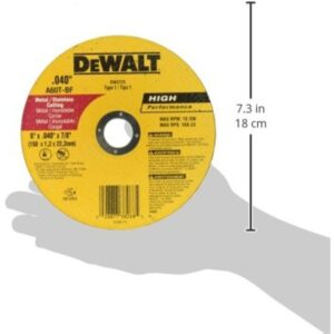 DEWALT Cutting Wheel 6 in. x .040 in. x 7/8 in., 60 Tooth (DW8725) - Image 2