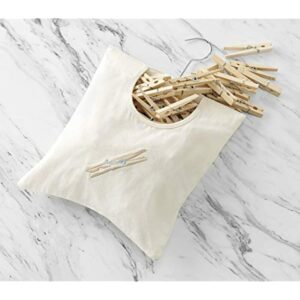 Whitmor Canvas Clothespin Bag Hanging Storage Organizer - Image 3
