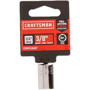 Craftsman 3/8 in. X 1/4 in. drive SAE 6 Point Standard Shallow Socket - Image 2