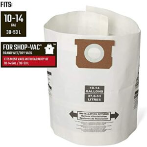 CRAFTSMAN CMXZVBE38768 General Purpose Wet/Dry Vac Dust Collection Bags for 10 to 14 Gallon Shop Vacuums, 3-Pack, White - Image 2