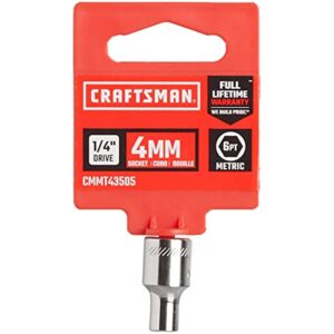 CRAFTSMAN Shallow Socket, Metric, 1/4-Inch Drive, 4mm, 6-Point (CMMT43505) - Image 2