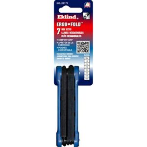 EKLIND 25171 Ergo-Fold Fold-up Hex Key allen wrench - 7pc set Metric MM sizes 1.5-6 - Image 2