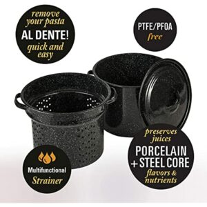 Granite Ware Ceramic Over Steel Blancher 7.5 qt Black - Image 4