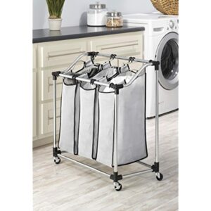 Whitmor Chrome Laundry Sorter with Foam Mesh Bags - Image 2