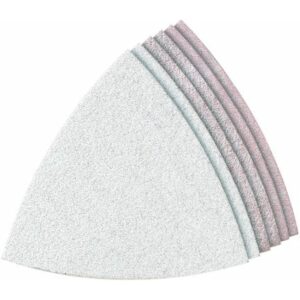Dremel MM70P 6-Piece Oscillating Multitool Sandpaper, Ideal for Paint Applications � Assorted Accessories Kit Includes 80, 120, and 240 Grit Sanding Sheets
