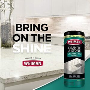 Weiman Granite Cleaner and Polish - 30 Wipes - For Granite Marble Soapstone Quartz Quartzite Slate Limestone Corian Laminate Tile Countertop and More - Image 8