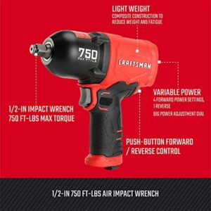 Craftsman CMXPTSG1003NB Air Impact Wrench, Red and Black - Image 2