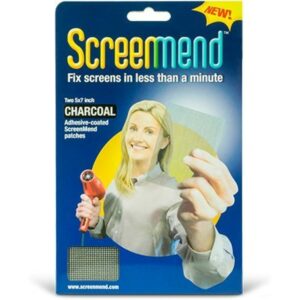 Screenmend Charcoal Fiberglass Screen Repair Patch 5 in. W X 7 in. L 2-Pack