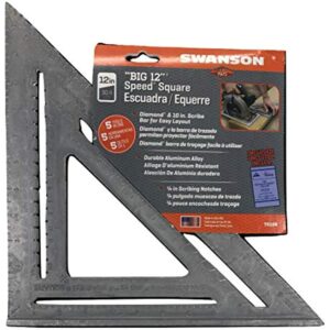 Swanson Tool Co., Inc Swanson T0108 Big 12 Speed Square Layout Tool with Blue Book, Plain gradations, 12-Inch - Image 3
