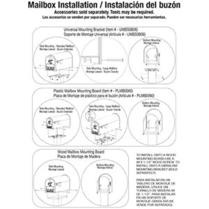 Gibraltar Mailboxes Universal Mailbox Mounting Bracket Molded Plastic Black, Mounting Bracket, PLMB0060 - Image 2