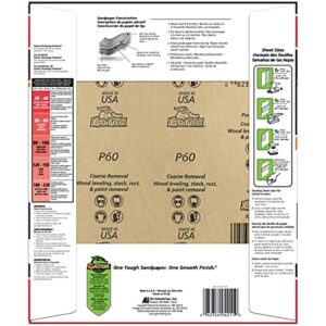 Gator 11 in. L X 9 in. W 60 Grit Aluminum Oxide All Purpose Sandpaper - Image 2