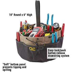 CLC Custom LeatherCraft 1148 Drawstring Bucket Bag, 18 Pocket , Black - Image 2