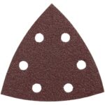 BOSCH SDTR060 Detail Triangle, Hook & Loop Sanding Sheet, Brown 60 Grit, 5-Pack
