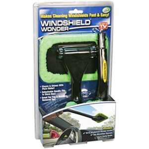 Telebrands Windshield Wonder Microfiber Long Handled Cleaning Tool