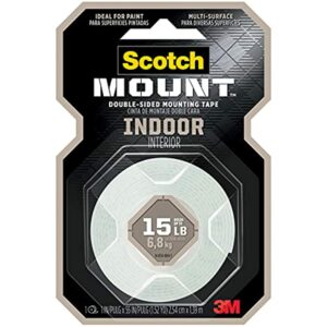 Scotch 91807 1 x 55 in. Mount Double Sided Mounting Tape, White - Pack of 6