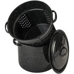 Granite Ware Ceramic Over Steel Blancher 7.5 qt Black