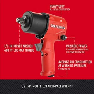 Craftsman CMXPTSG1004NB Air Impact Wrench, Red and Black - Image 2