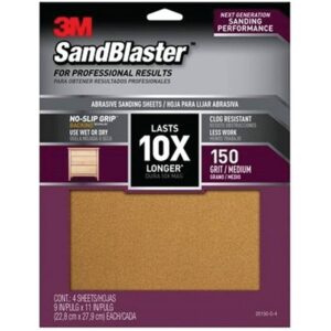 3M Sandblaster 11 in. L X 9 in. W 150 Grit Ceramic Sandpaper