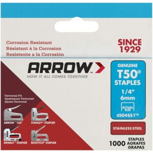 Arrow T50 3/8 in. W X 1/4 in. L 18 Ga. Flat Crown Heavy Duty Staples - Image 3