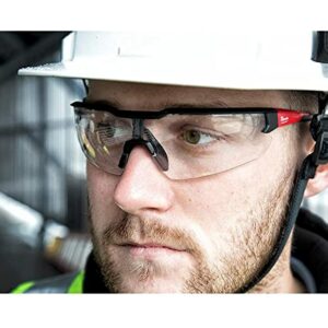 Milwaukee Anti-Scratch Safety Glasses Clear Lens Black/Red Frame - Case of: 1; - Image 5