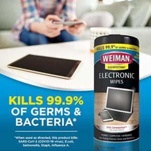 Weiman Disinfecting Electronic Cleaning Wipes For Keyboards, Tablets, E-readers, Smart Phones, Netbooks, and Touchscreens (30 Wipes) - Image 6
