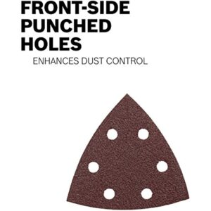 BOSCH SDTR060 Detail Triangle, Hook & Loop Sanding Sheet, Brown 60 Grit, 5-Pack - Image 5